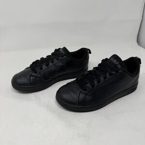 Adidas Black Leather Youth Sneakers Sz 1